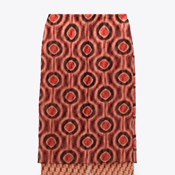 Zara printed tulle skirt size M- NWT - Picture 2 of 6
